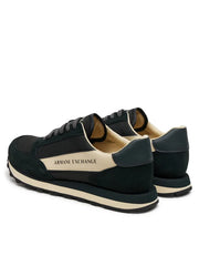Armani Exchange Men’s Suede Sneakers Jet Set Cream