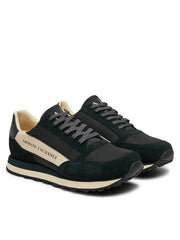 Armani Exchange Men’s Suede Sneakers Jet Set Cream