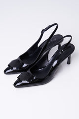 Armani Exchange Women’s High Heels – Elegant Black with Branded Strap