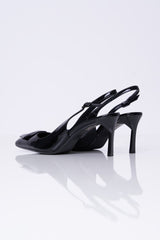 Armani Exchange Women’s High Heels – Elegant Black with Branded Strap