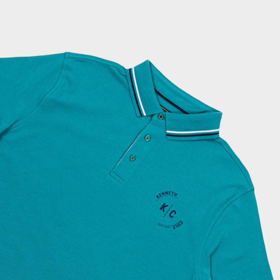 Kenneth Cole Polo Shirt-Sea Blue