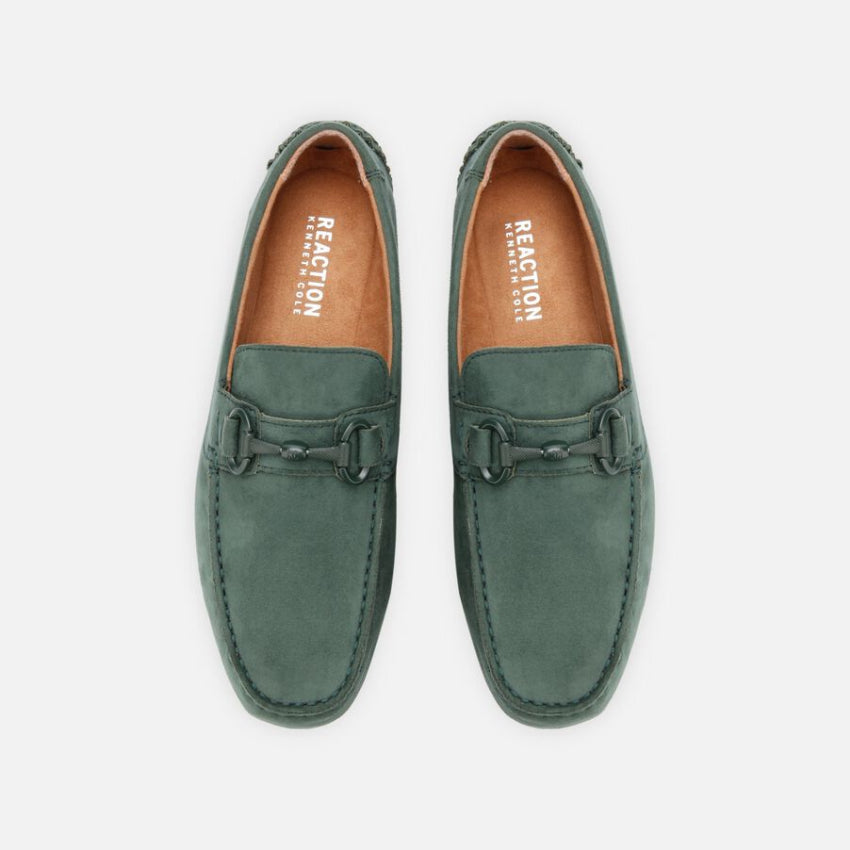 Kenneth Cole DAWSON vegan suede horsebit driver shoes in green for men