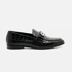 Roberto Cavalli Men Shoes-LOAFER Croco Leather Slip-On