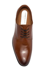 Kenneth Cole Men Shoes-Levin Leather Lace Up - Cognac
