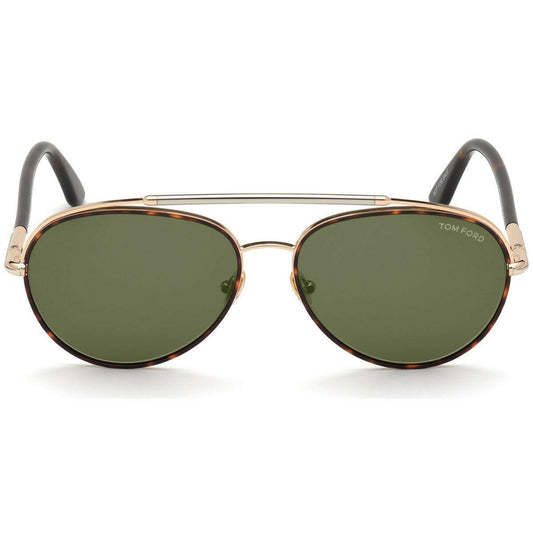Tom Ford FT0748 52N Sunglasses Dark Havana/ Green Lens