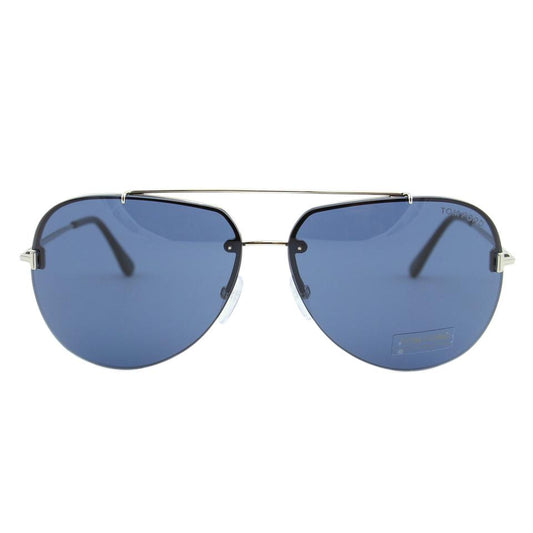 Tom Ford BRAD - 02 FT 0584 Shiny Palladium / Blue Aviator Sunglasses